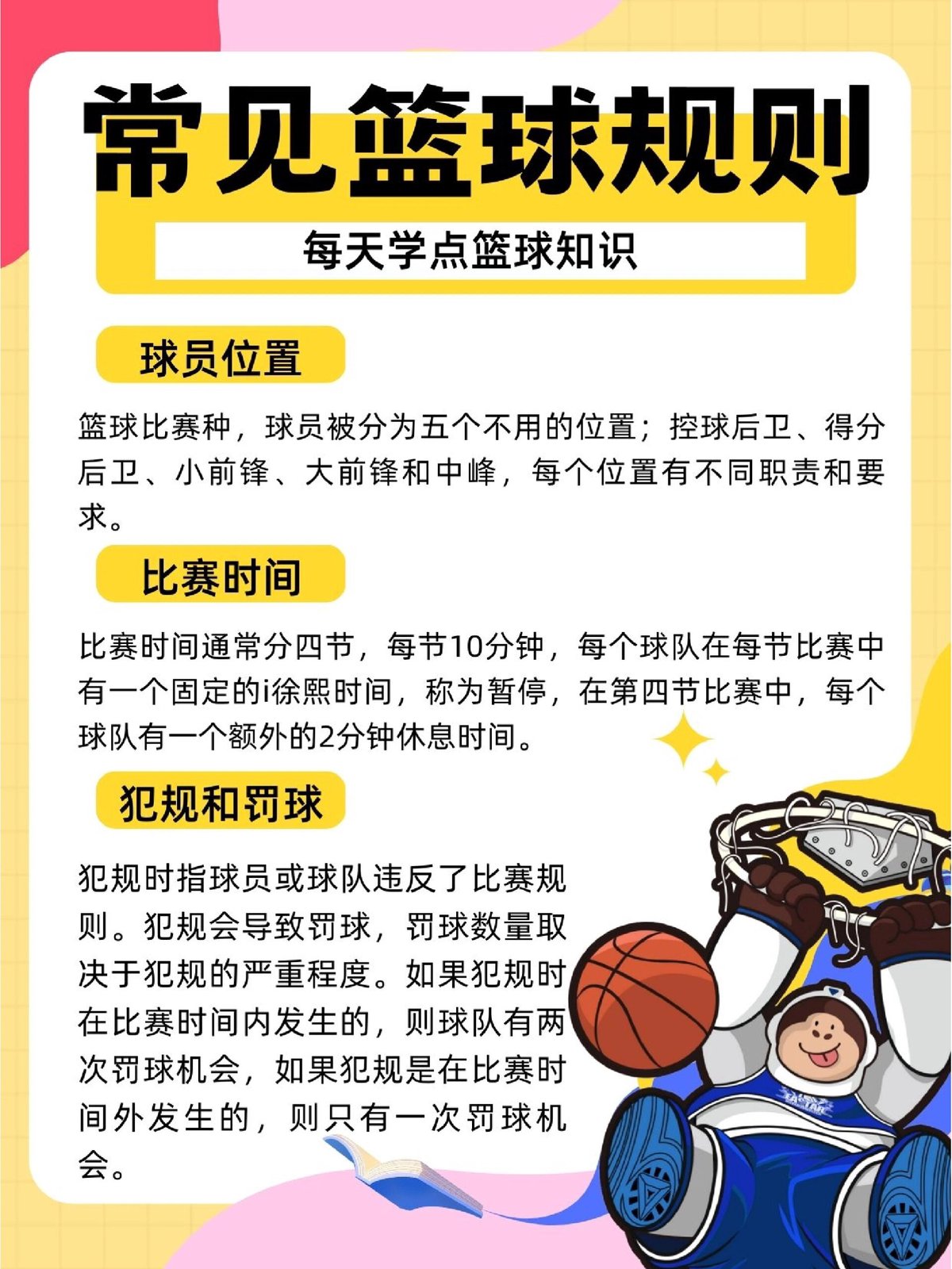 新手篮球爱好者需要知道哪些训练规矩